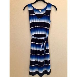 Merona Gradient Blue Striped Dress Size Small